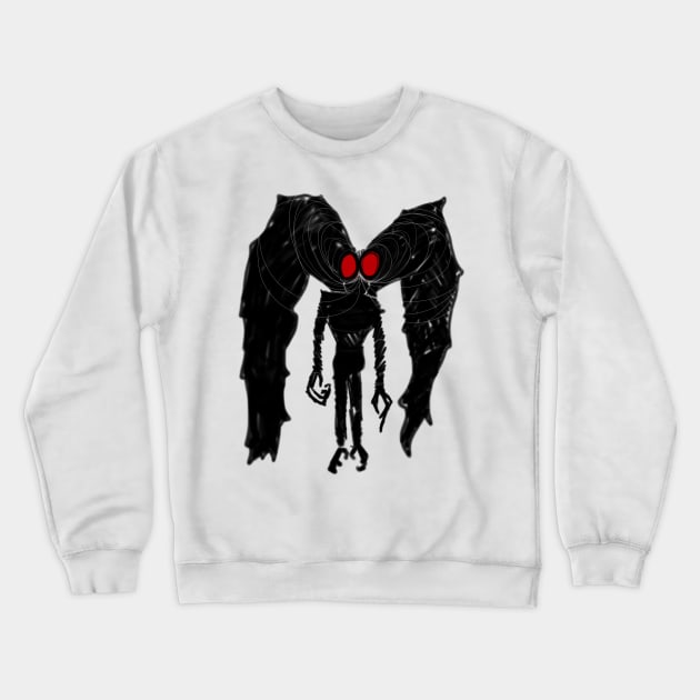 Mothmans Glare Crewneck Sweatshirt by paintchips